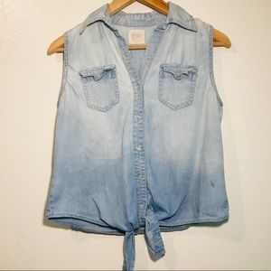 Light Jean button up